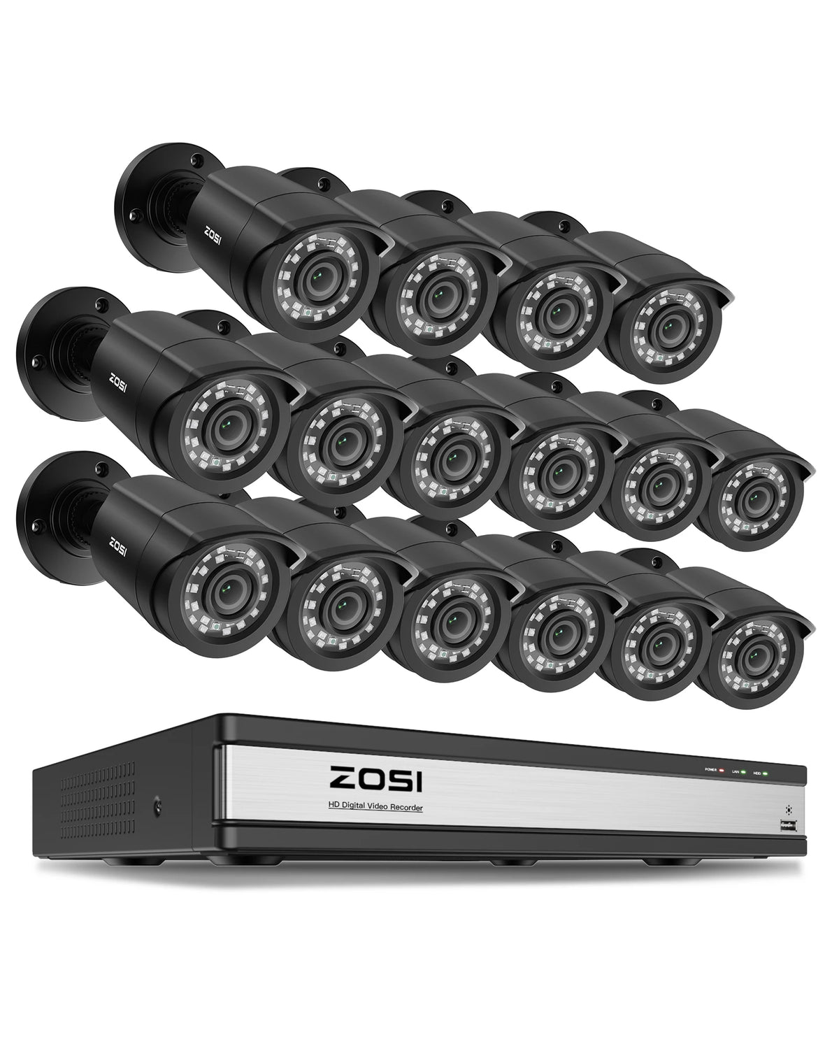 ZOSI Wired CCTV Security Camera System With DVR And Cameras