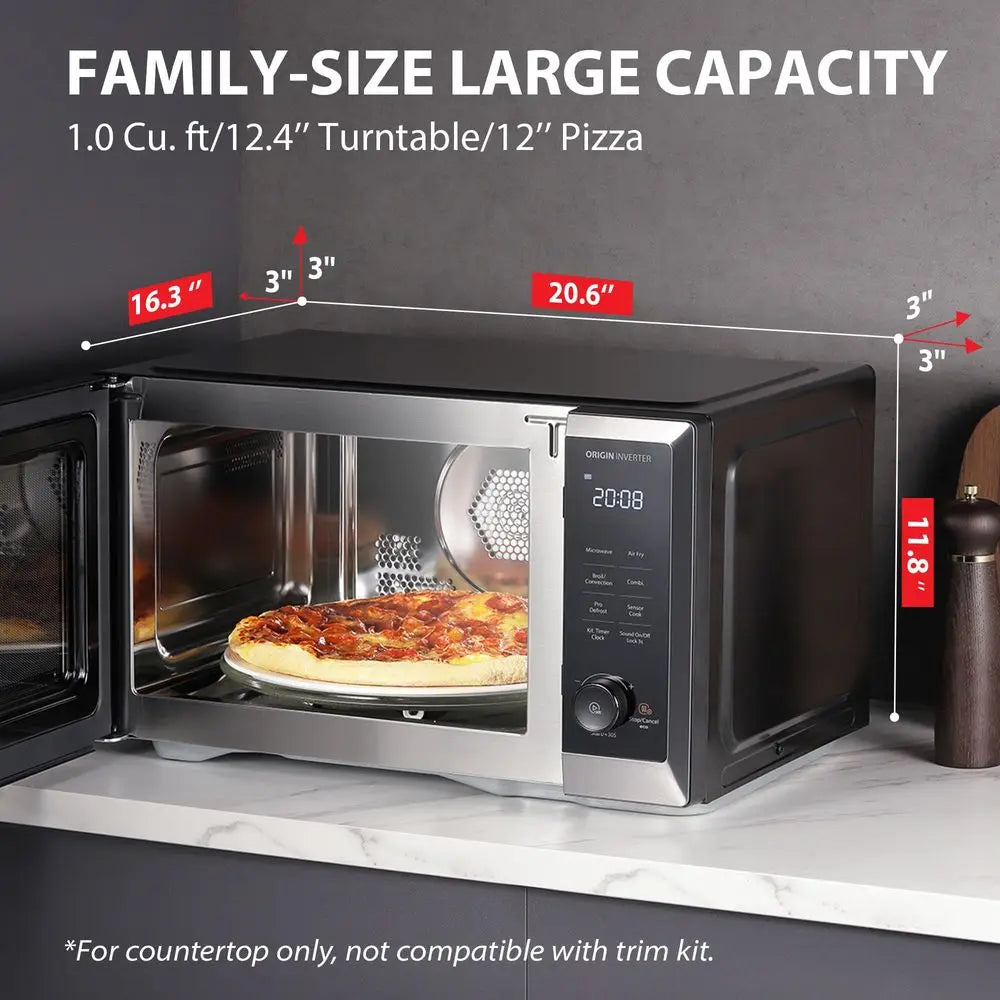 YTYIN Countertop Microwave Oven Air Fryer Combo Inverter Convection