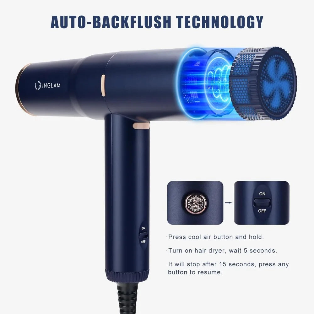 IG INGLAM Diffuser Hair Dryer With Brushless Motor And Negative Ion