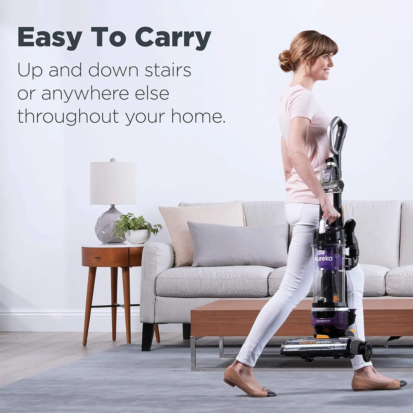 XMSJ PowerSpeed NEU202 Upright Vacuum Cleaner Lightweight Cord Rewind