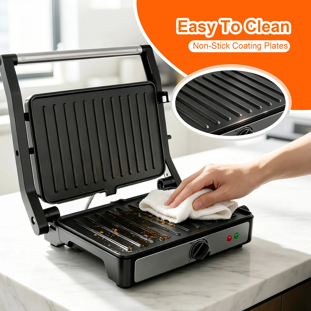 CACHOO Sandwich Maker and Indoor Grill Panini Press