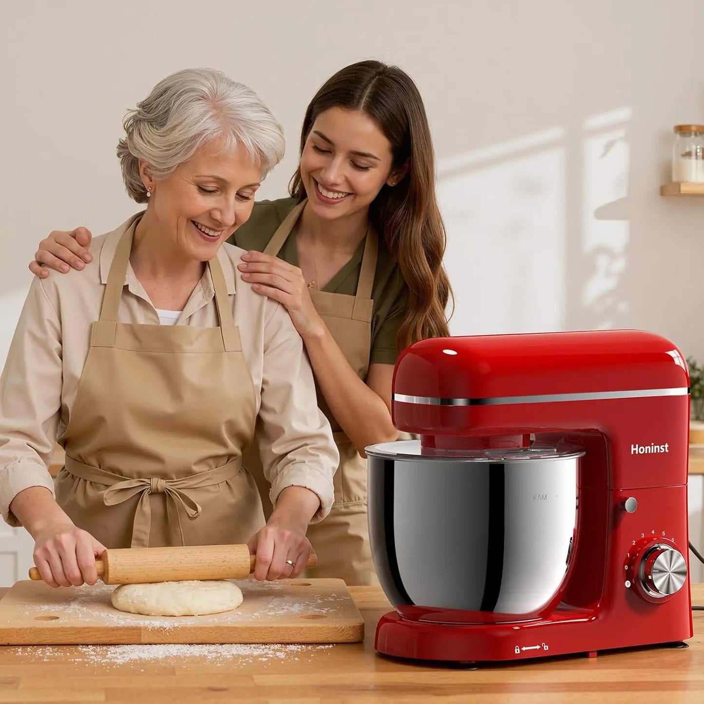XMSJ Stand Mixer 3 In 1 8-Speed 660W 6.5Qt Tilt-Food