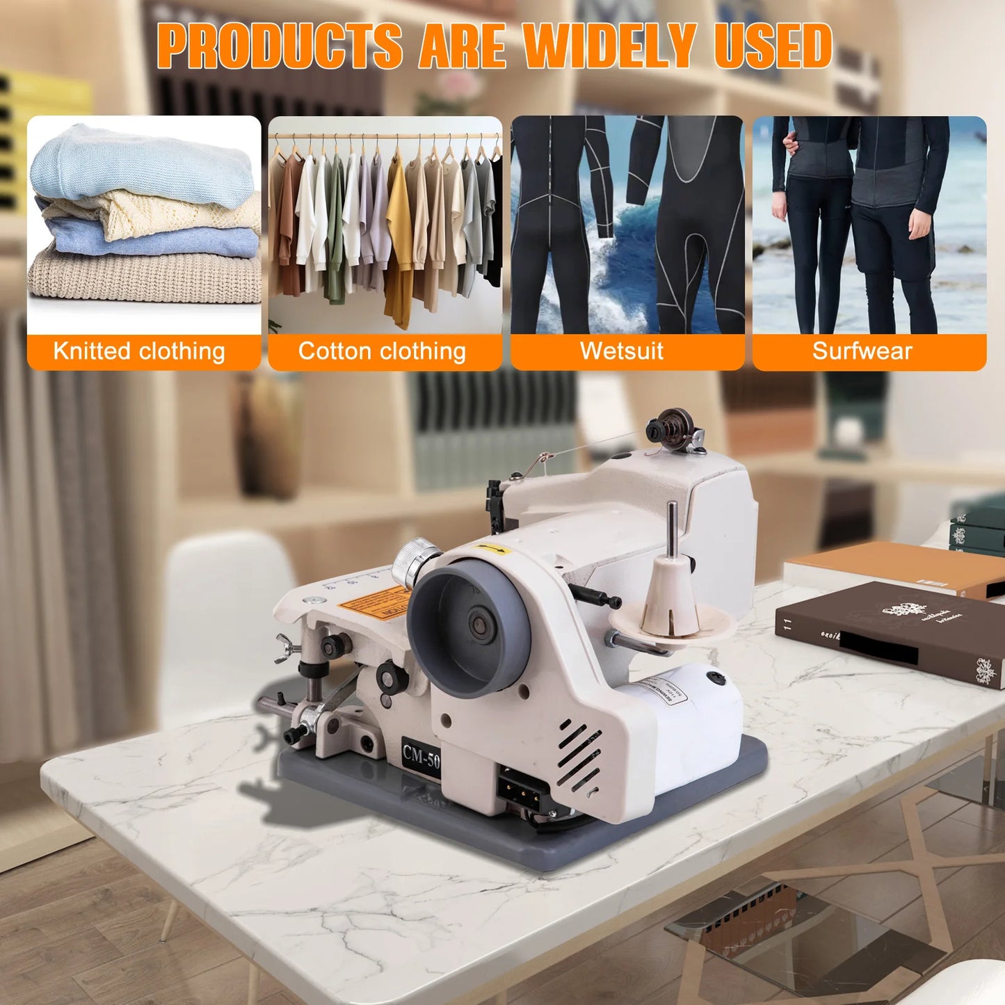 Portable Blindstitch Hem Chain Stitch Sewing Machine 1200 Stitches