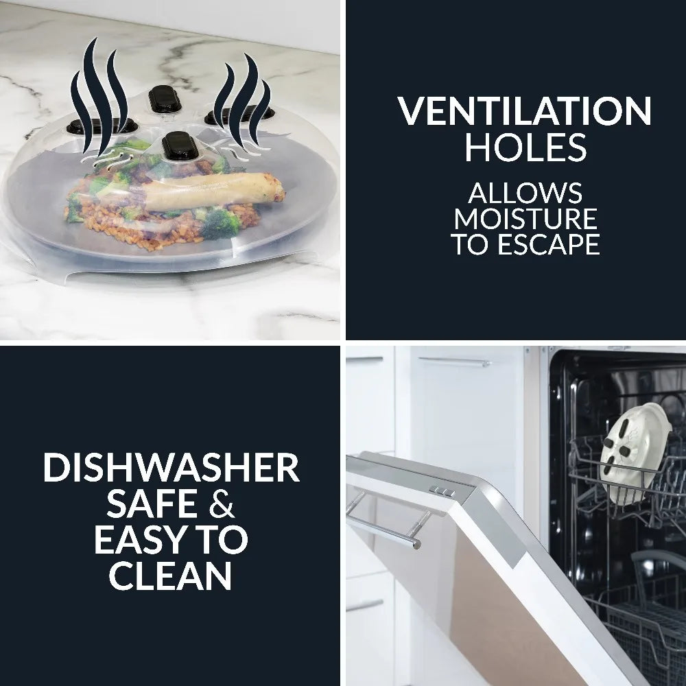 Microwave Plate Cover Shield With Magnets Reusable Splatter Guard