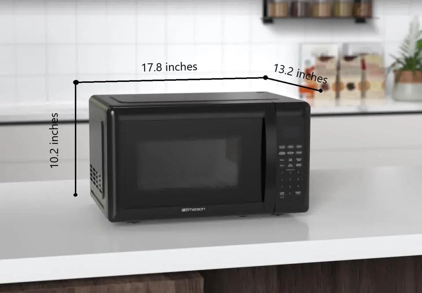 XMSJ Compact Countertop Microwave Oven With LED Display And Touch Control