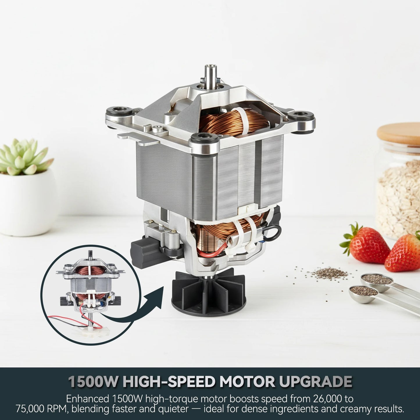 Astralship 1500W Stainless Steel Glass Blender With 9 Speeds
