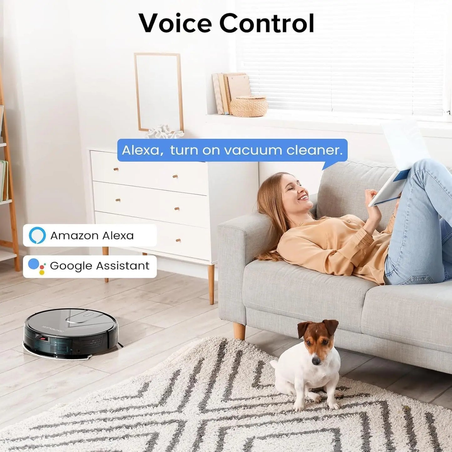 XMSJ Robot Vacuum Cleaner And Mop Combo With 5200Pa Suction