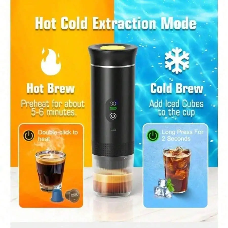 XMSJ Portable Electric Coffee Maker With Digital Display And Pods Compatibility