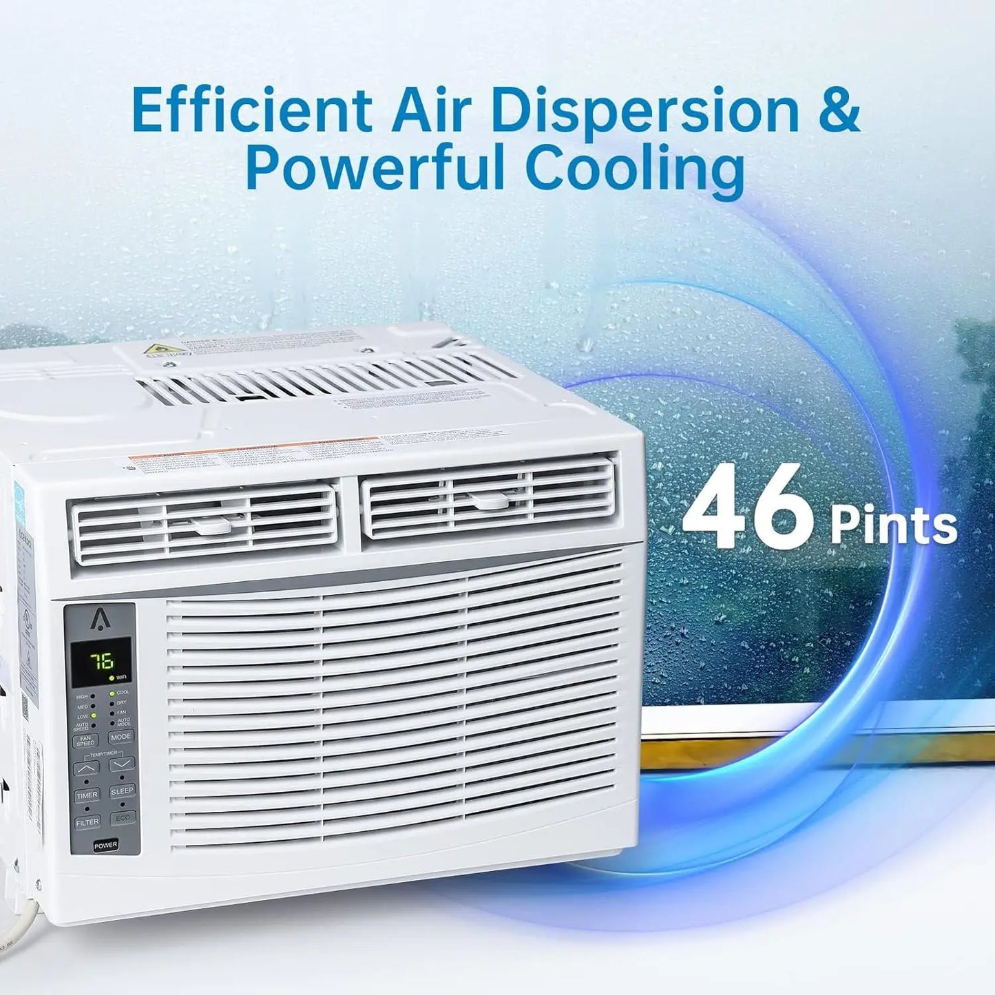 XMSJ 6000 BTU Smart Window Air Conditioner With WiFi Remote