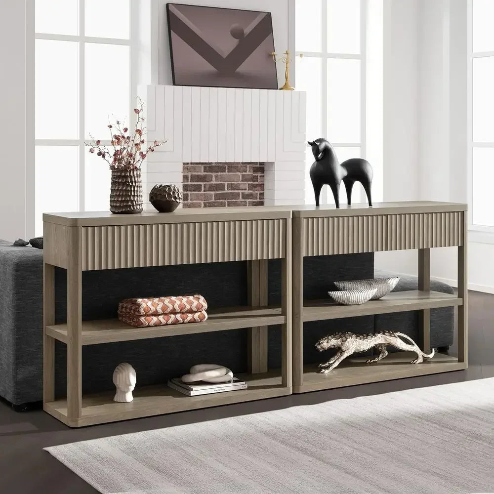 Entryway Table With Storage And 2 Drawers And Shelves
