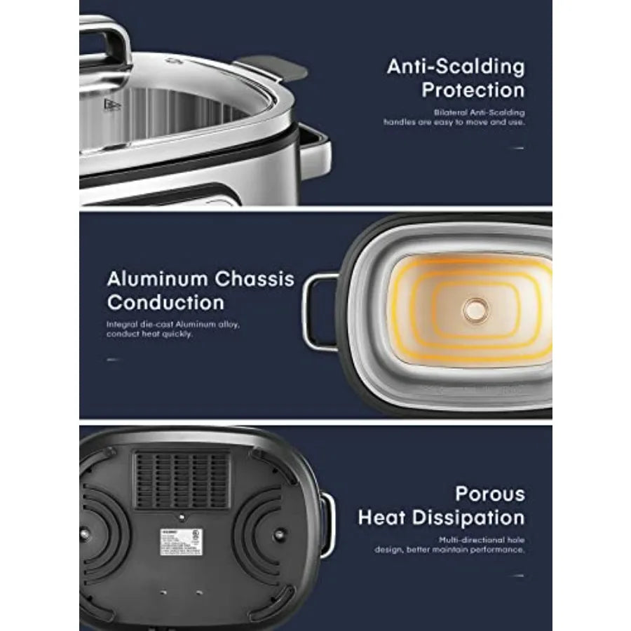 Programmable Multi Cooker Slow Cooking, Rice, Yogurt, Steam And Saute