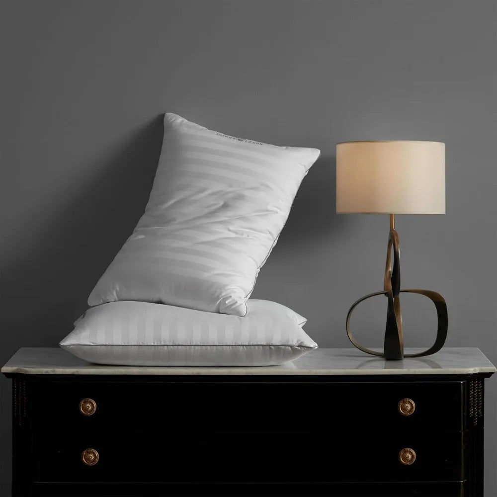 Hotel Grand White Luxury Feather Down Pillows Set of 2