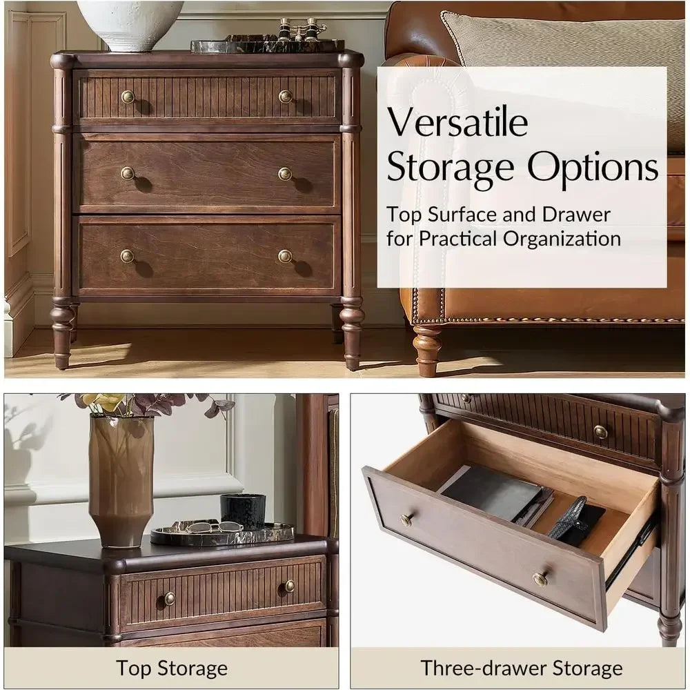 Traditional End Table With Built In Charging Station
