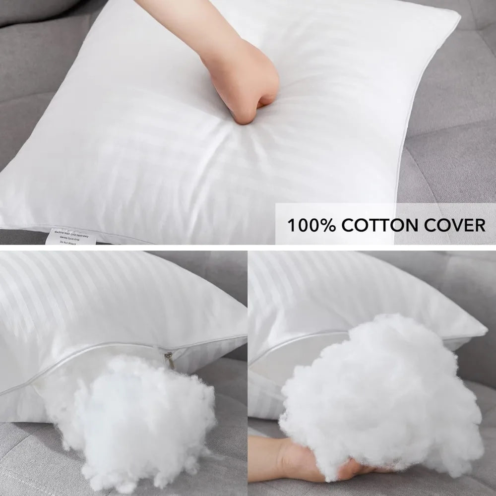 NBVCX Pack of Two Firm Fluffy Pillow Inserts For Sofa