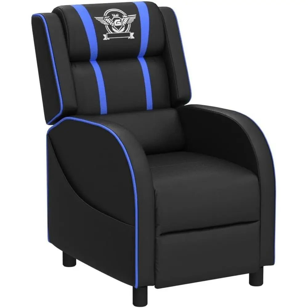 Gaming Recliner Chair With Massage Remote Control Ergonomic PU Leather