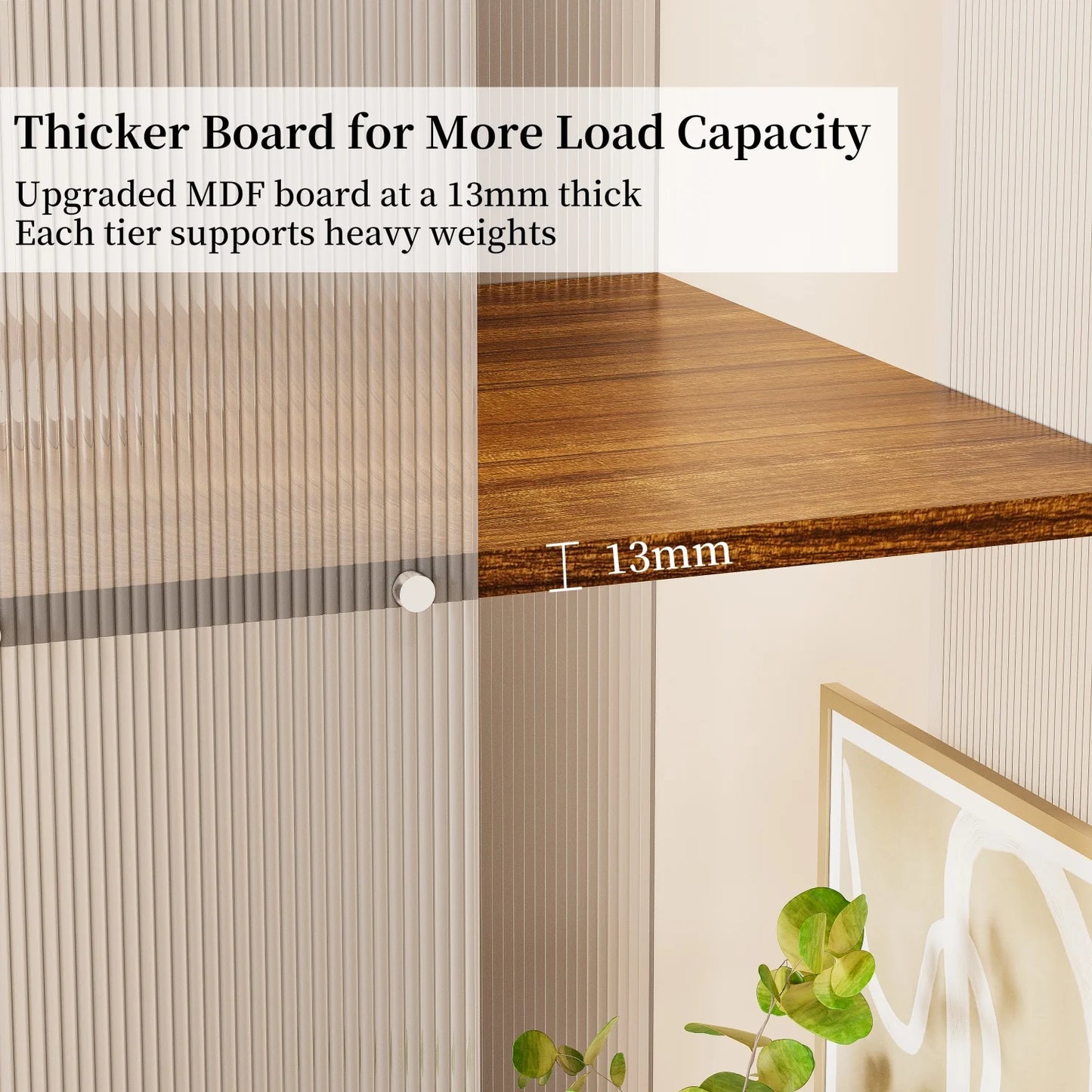 4 Tier Storage Bookshelf On Wheels With Acrylic Panels