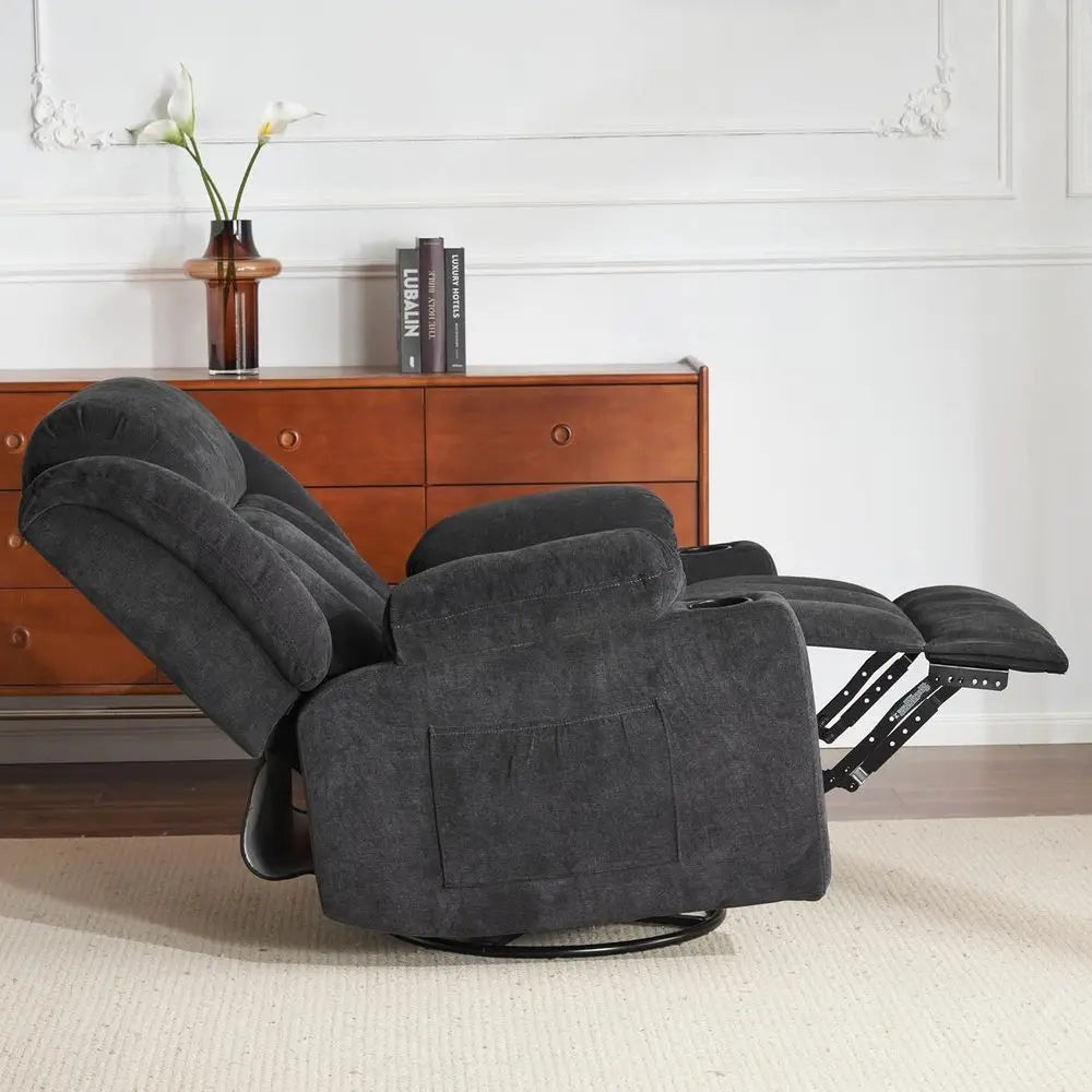 Rocker Swivel Recliner Chair With Massage And Heat