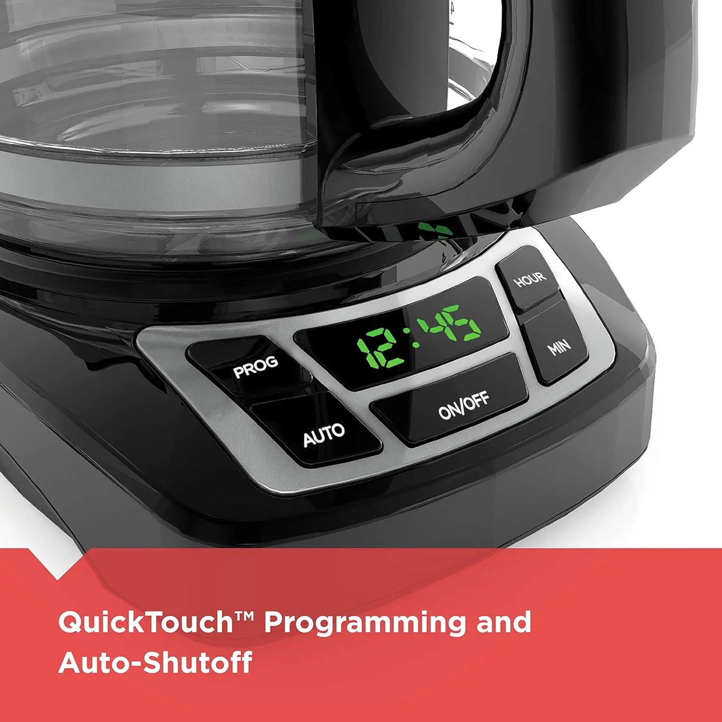 Programmable Digital Coffee Maker With Auto Brew Sneak-A-Cup