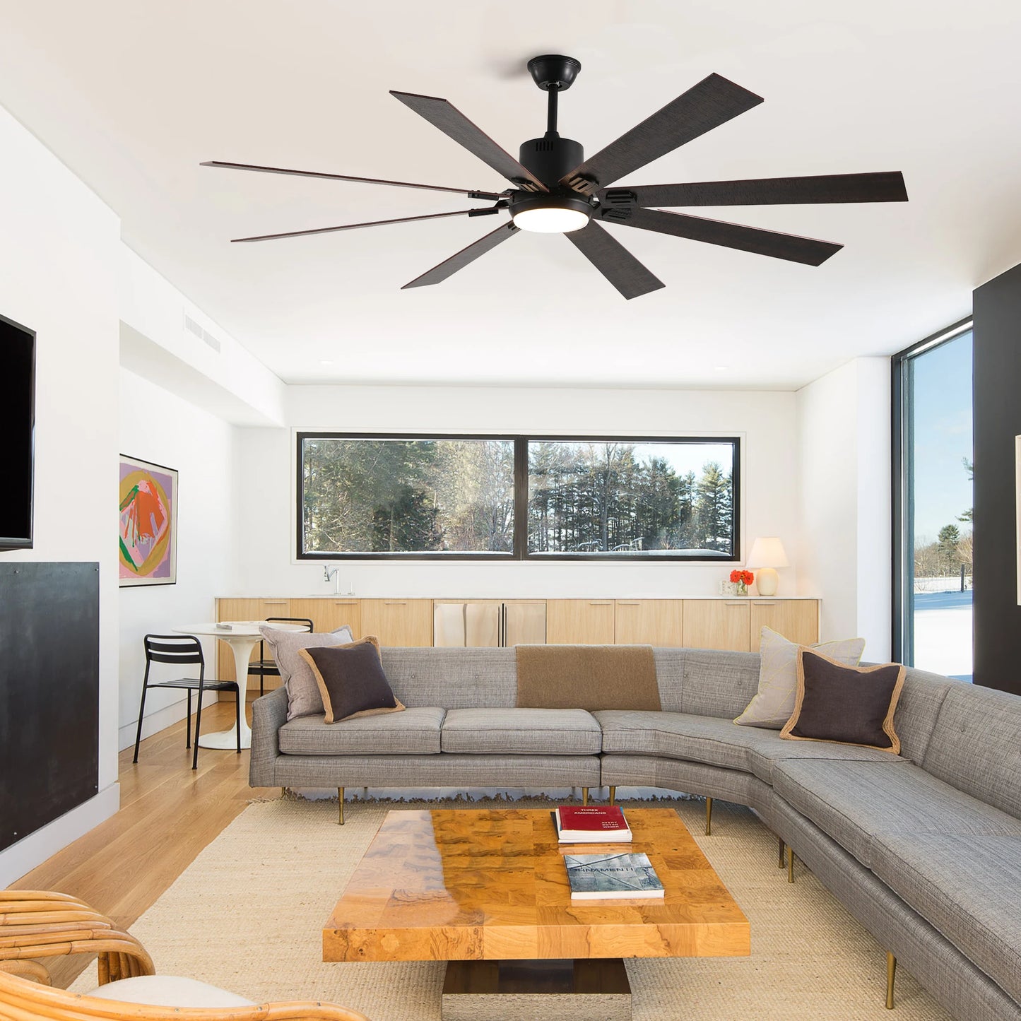 Longree LED Ceiling Fan Light With Dimmable Temperature Remote