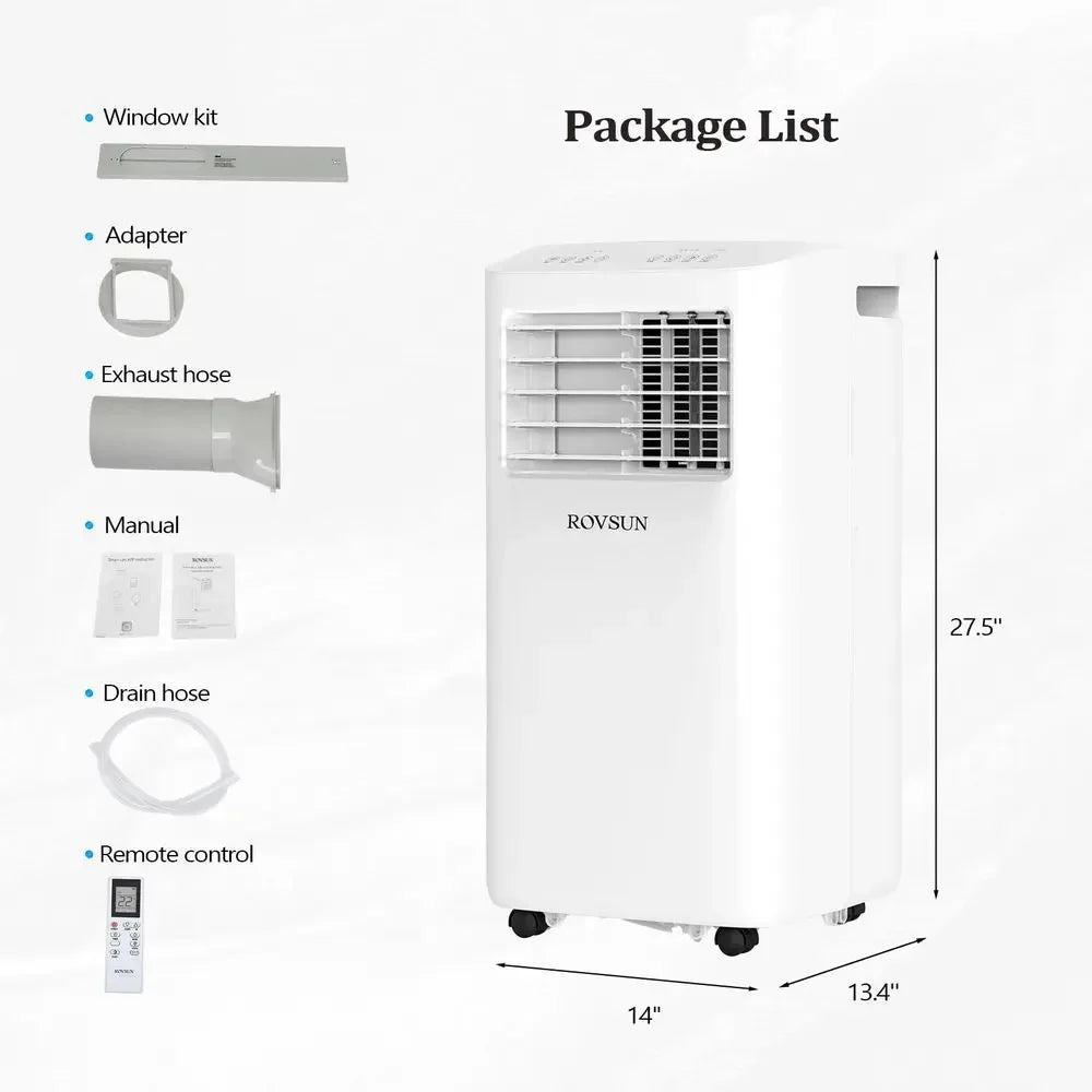 WiFi Enabled 10000 BTU Portable Air Conditioner With Heat Dehumidifier