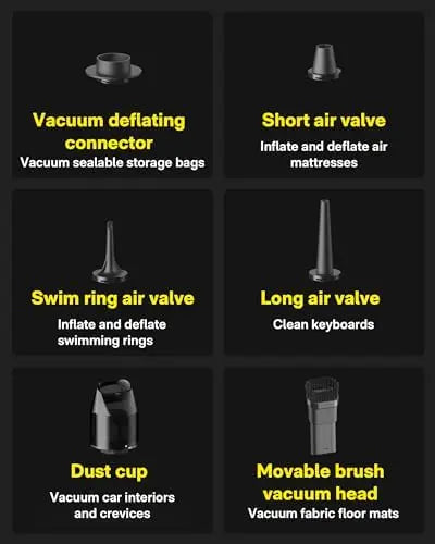 XMSJ Cordless Handheld Vacuum Cleaner 15000Pa Suction Air Duster Desk