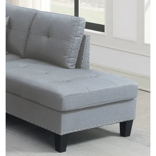 Segmented Storage Sofa Set with Plush Cushions and Cup Holders
