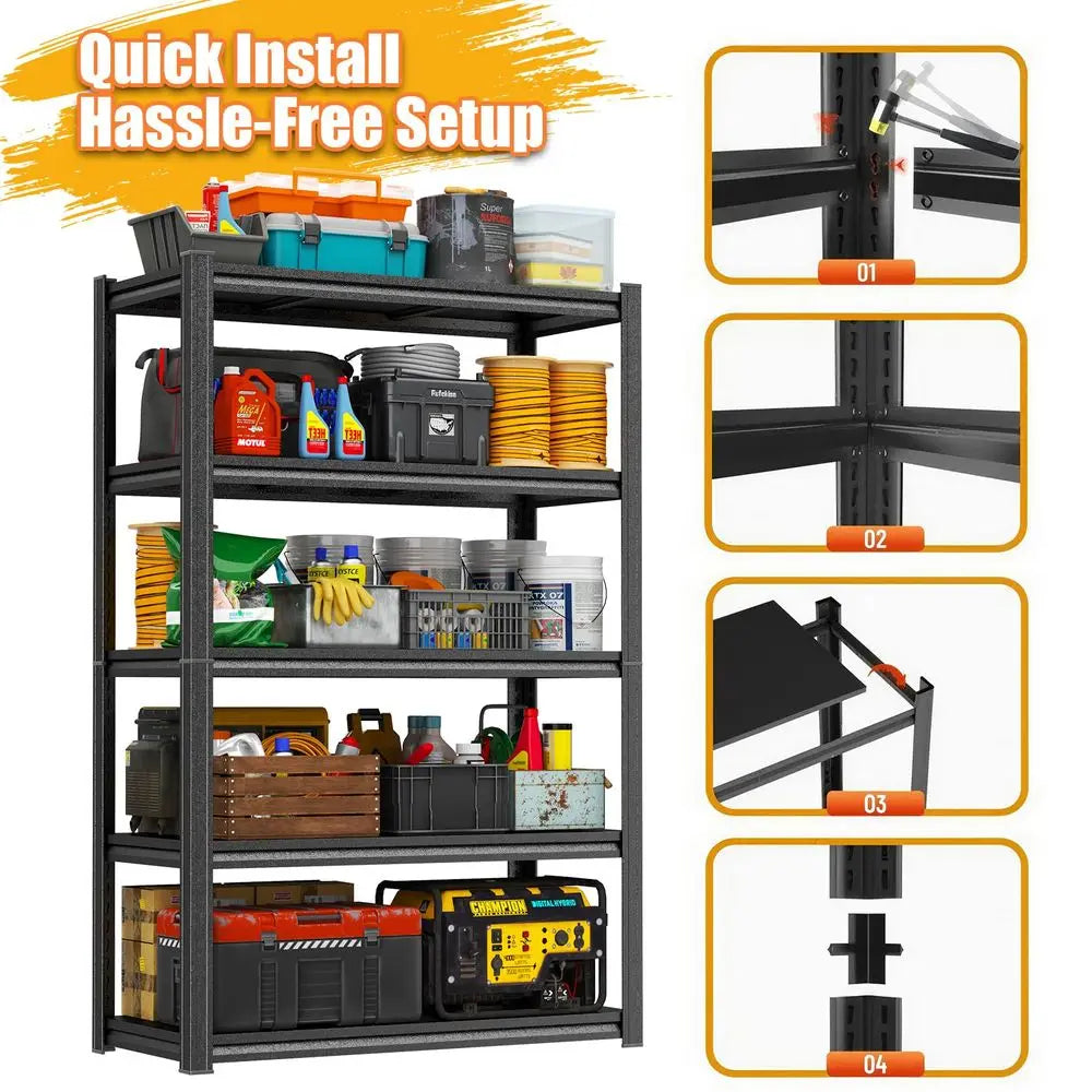 Heavy Duty Adjustable Metal Shelving Unit For Garage And Warehouse