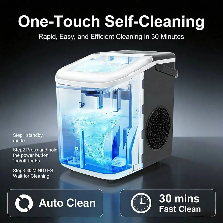 XMSJ Commercial Ice Maker Portable 26 Lbs Per 24 Hours