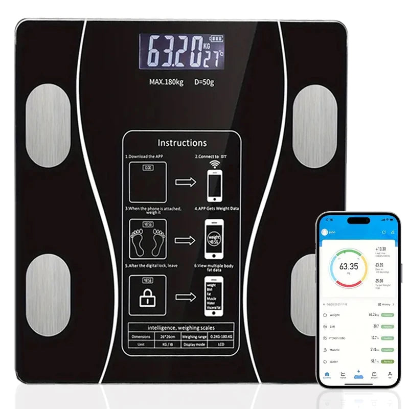 LED Body Fat Scale Smart Weight Scale for Health Measurement