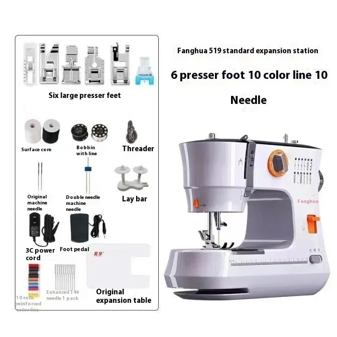 Portable Desktop Manual Sewing Machine FM-519 Multifunctional