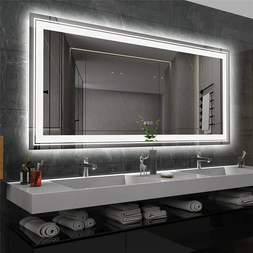 LUVODI Illuminated Bathroom Mirror With Dimmable Three Temperature Lights