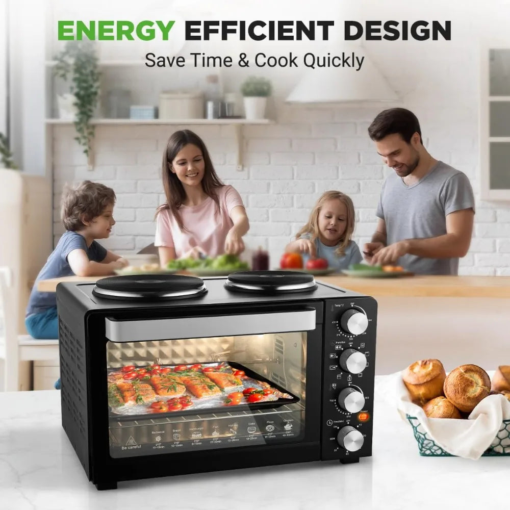 NutriChef Convection Oven And 2 Burner Cooker 1500W