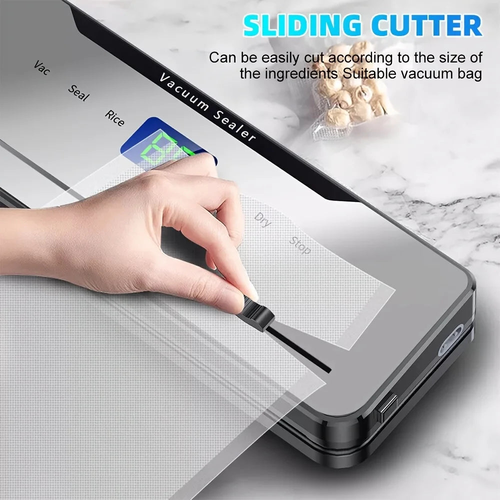 Automatic Food Vacuum Sealer Machine With Cutter And Vacuum Bags