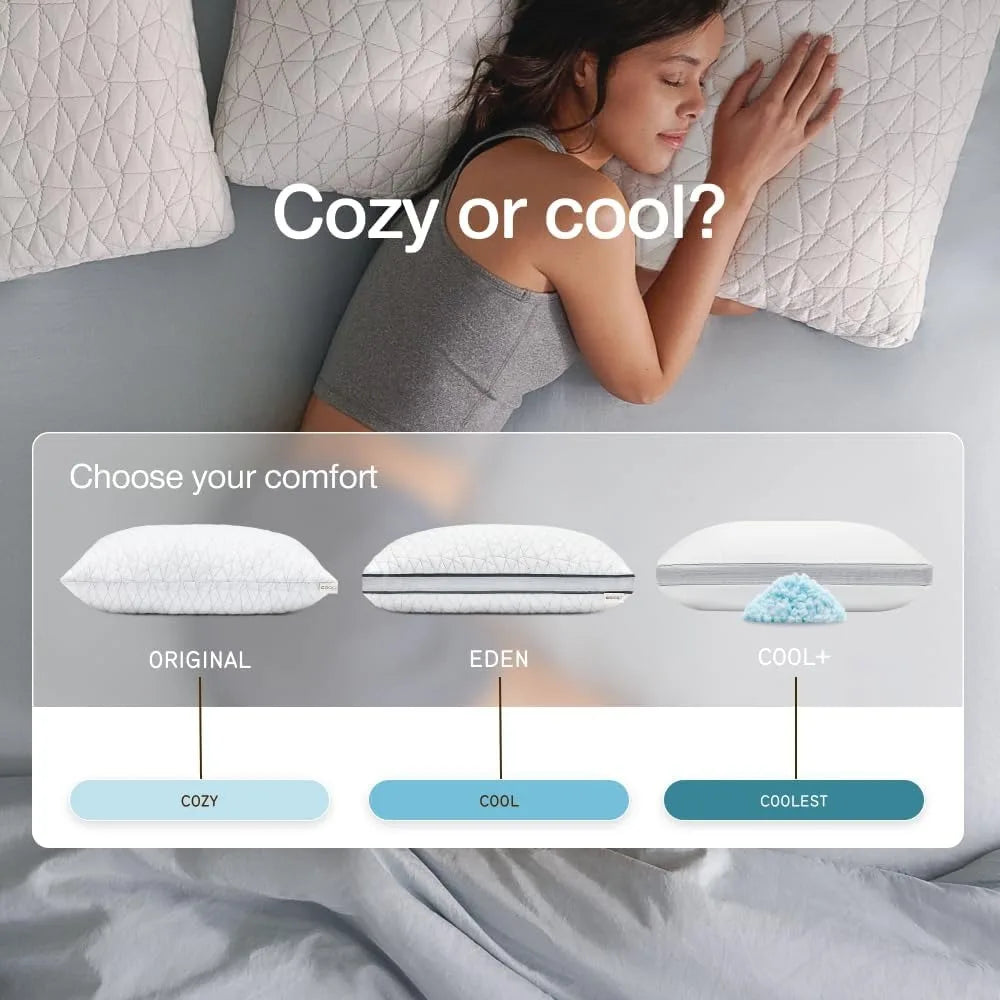 Adjustable Memory Foam Pillow With Cross Cut Fill For Sleep