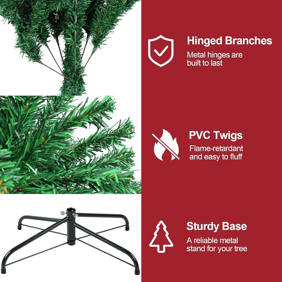 Artificial Christmas Tree Unlit Holiday Home Decoration For Christmas Gifts