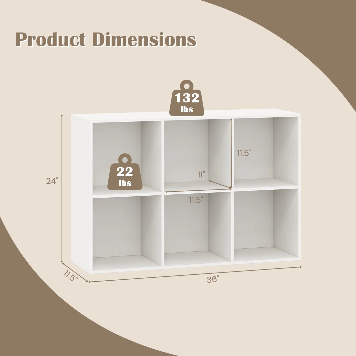 HOMASIS Modern Cube Bookcase Storage Organizer Bookshelf