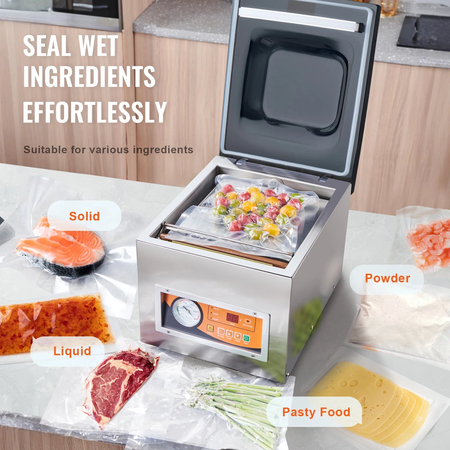 SucceBuy Chamber Vacuum Sealer 260W Vacuum Packing Machine