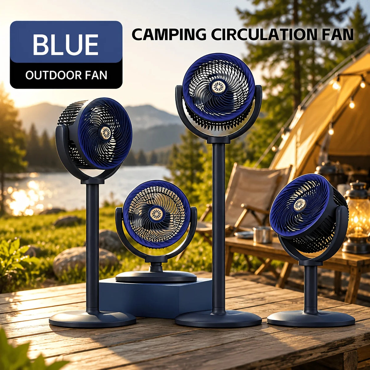USB Floor And Desktop Air Circulation Fan With Five Speeds