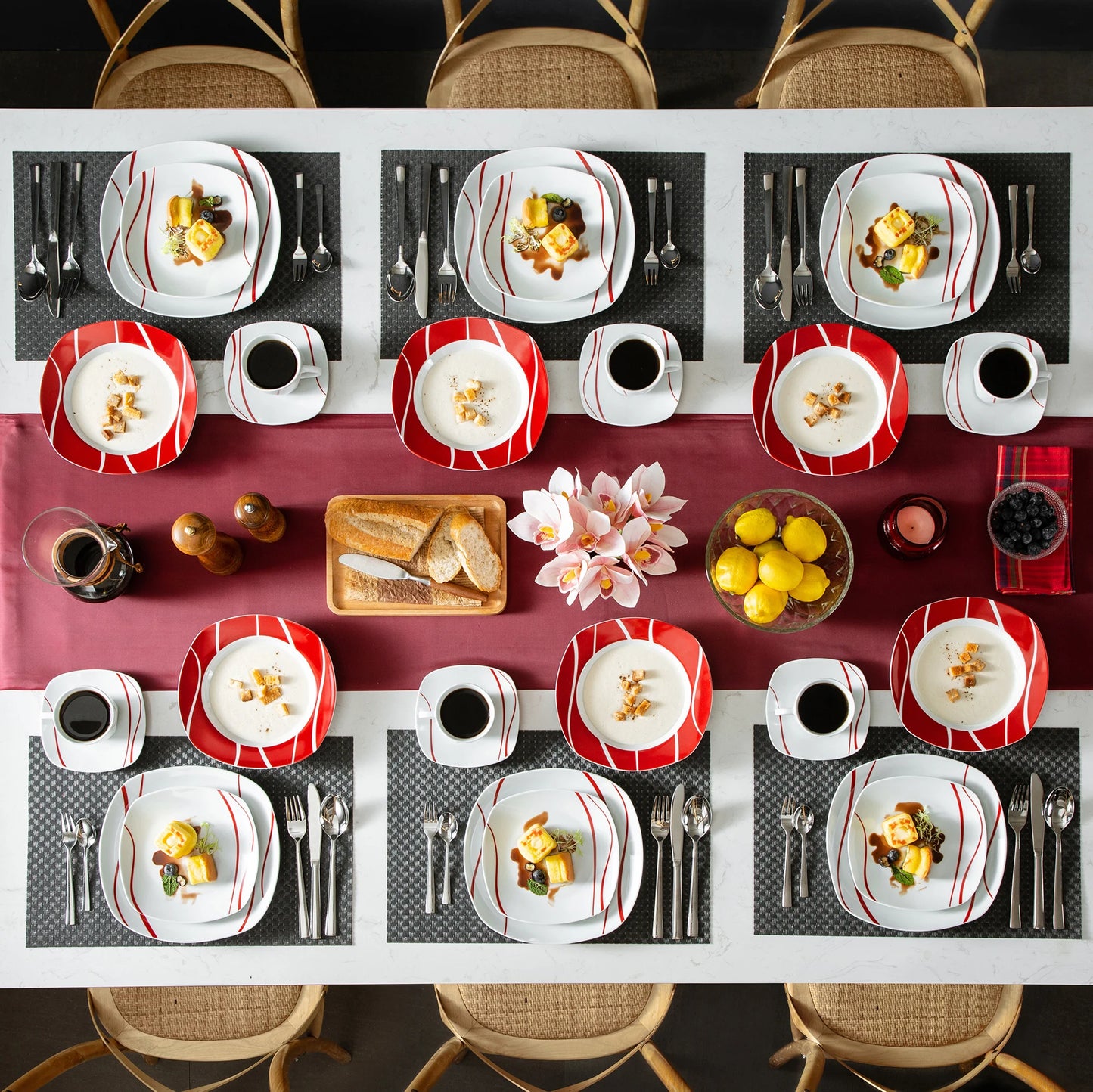 Malacasa Felisa 30 Piece Complete Porcelain Dinner Set