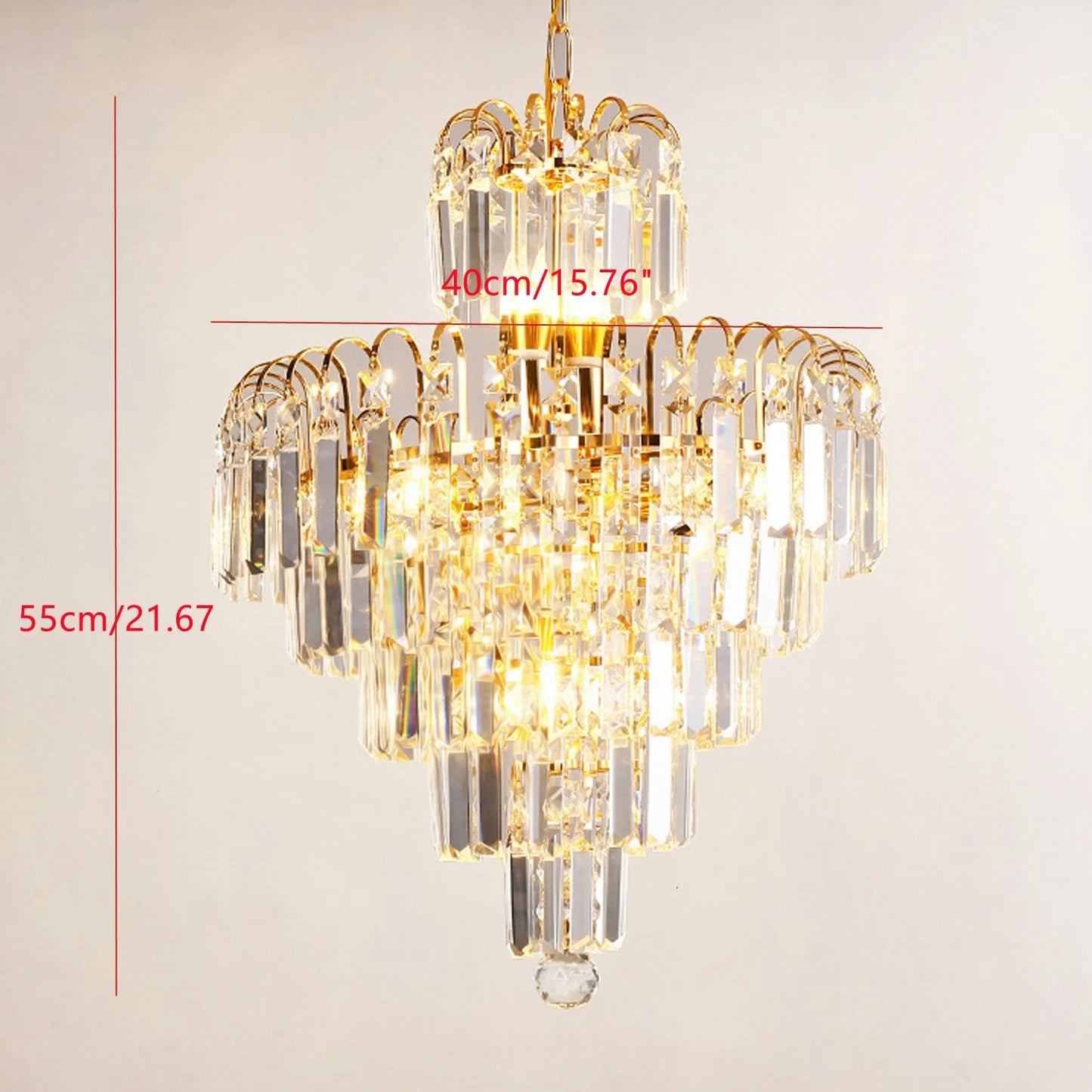 Elegant Modern Ceiling Chandelier Pendant Lighting With K9 Crystal