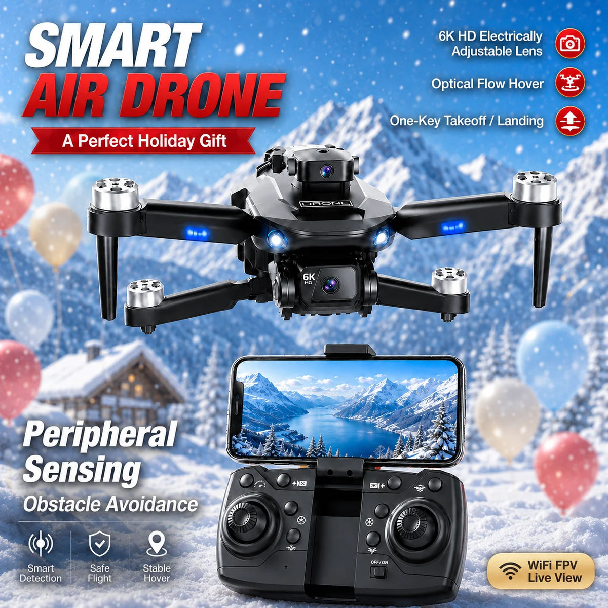 ZNLYRION F196 Brushless Drone With 4K Dual Camera FPV Quadcopter