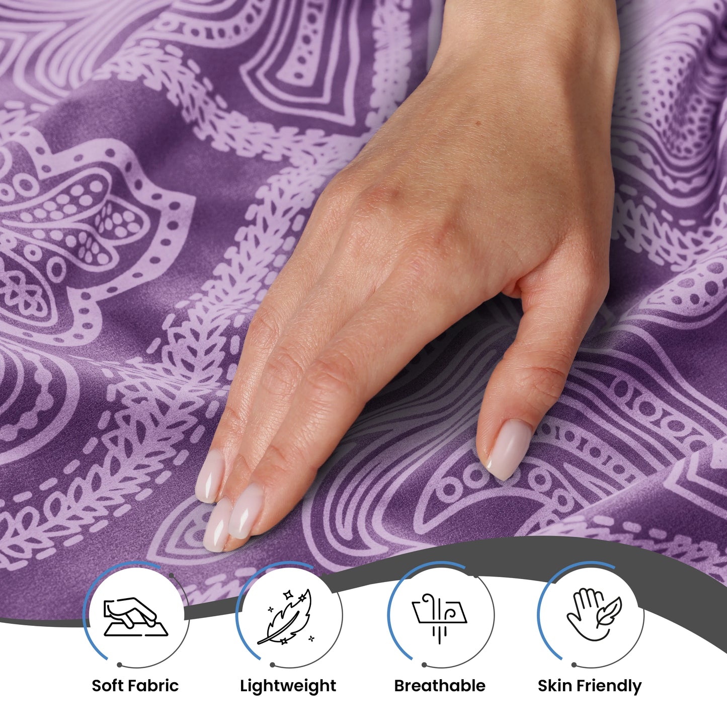 LDC Lux Decor Paisley Microfiber Sheet Set Soft Wrinkle Free