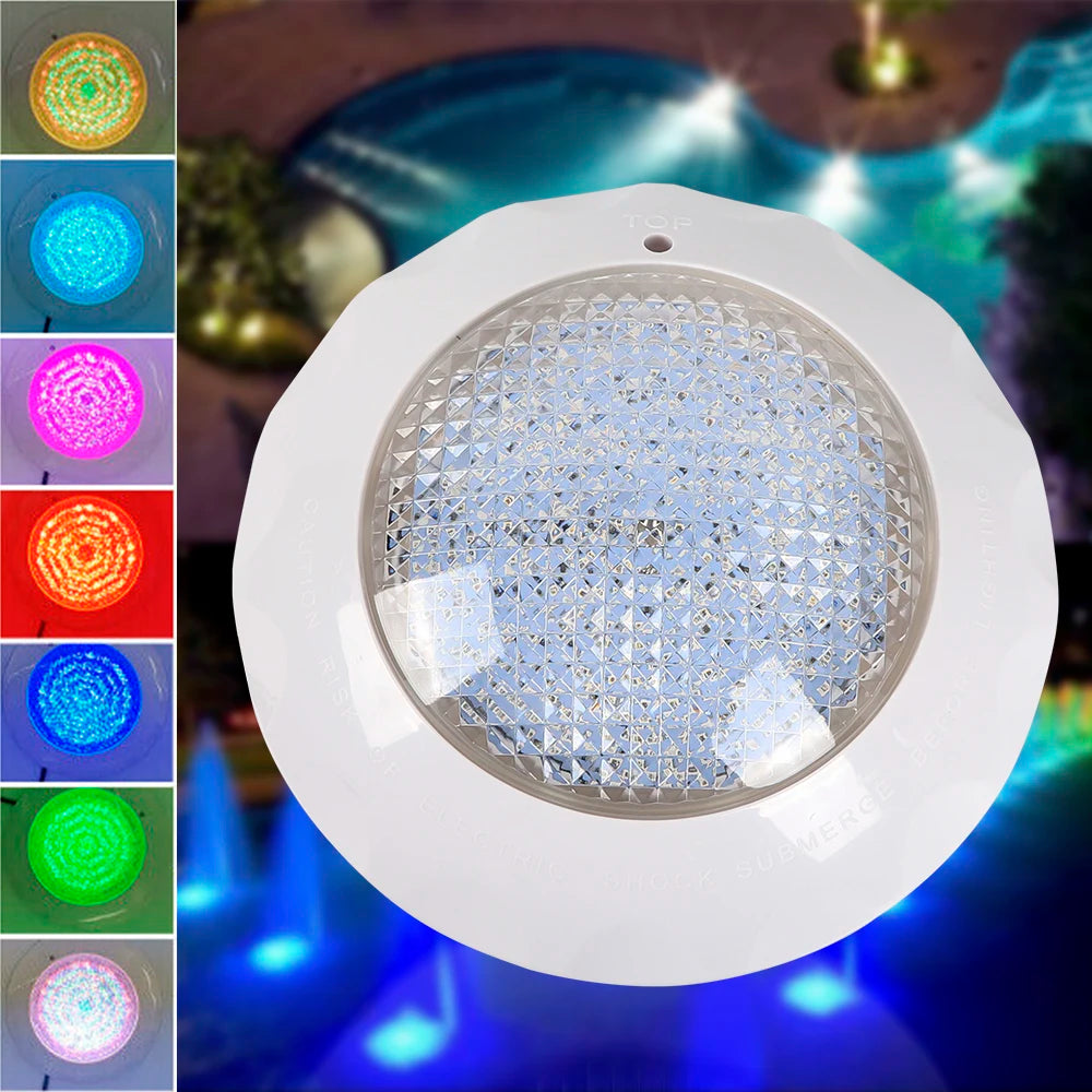 Underwater Pool RGB LED Light 12V 45W IP68 PC ABS Remote Controller