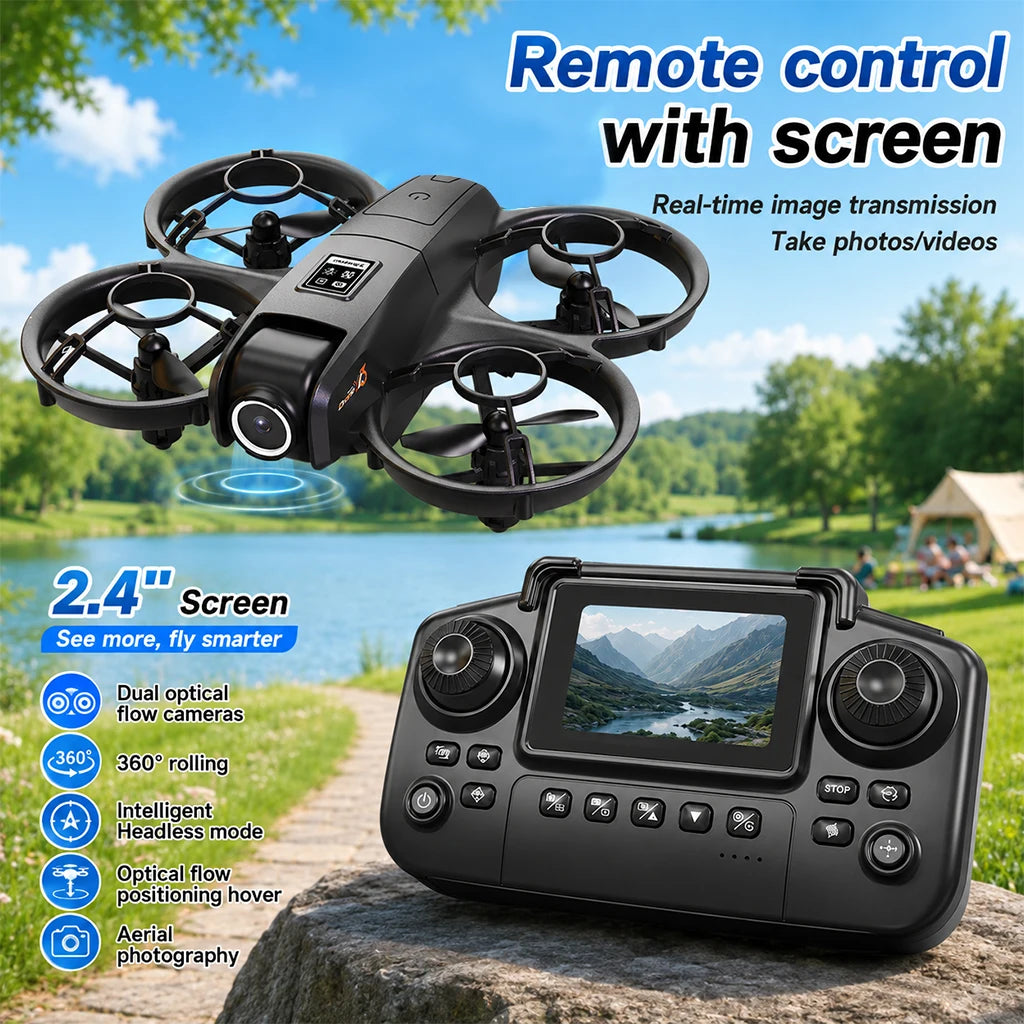 ZNLYRION Protective Drone With Dual Camera And Screen Remote
