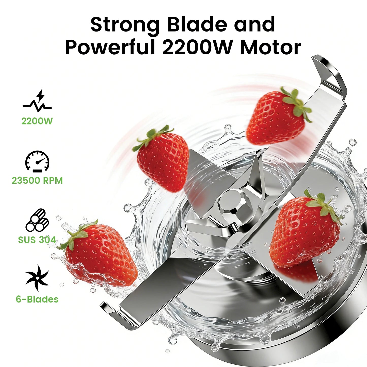 SHICUO 2200W Commercial Blender Six In One Countertop Processor