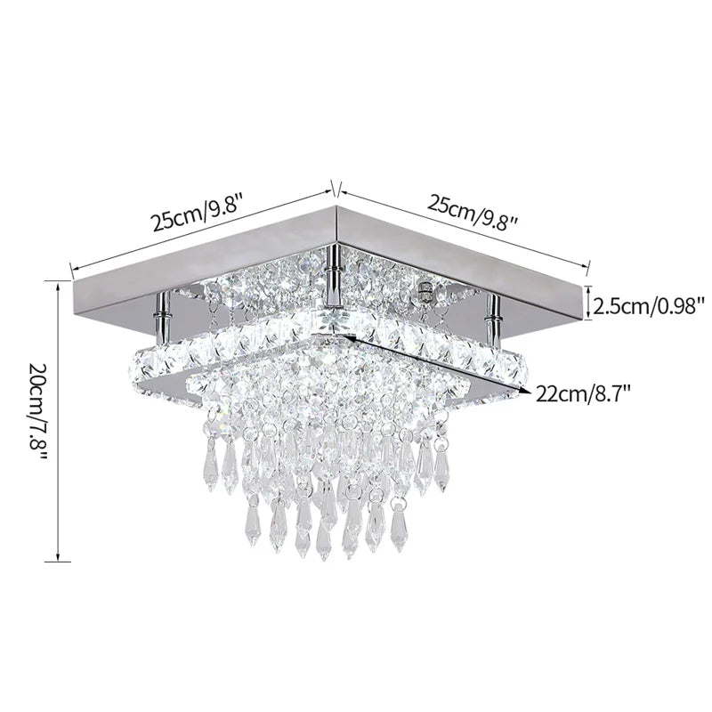 Vetrulus Modern K9 Crystal Led Ring Ceiling Chandelier