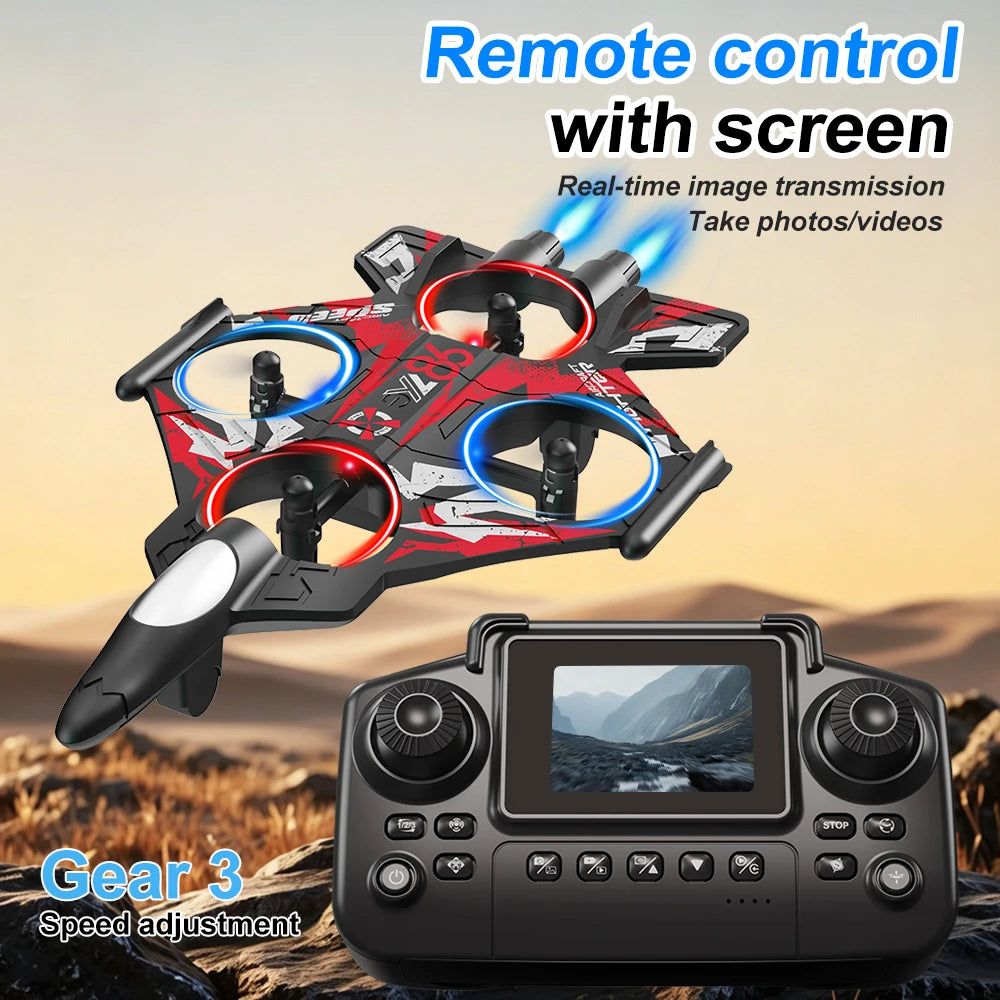 ZNLYRION Fighter RC Drone With Screen Remote And 480P Camera