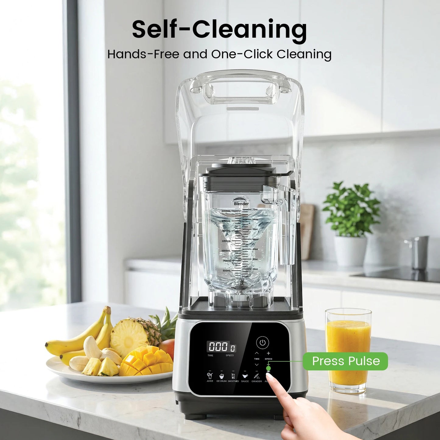 SHICUO 2200W Commercial Blender Six In One Countertop Processor