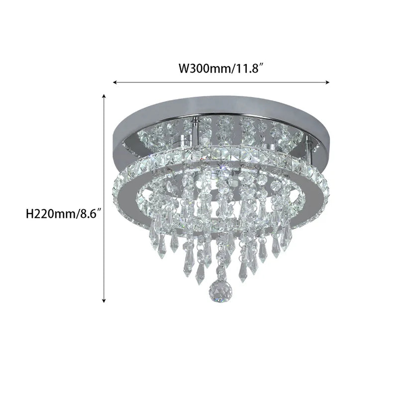 Vetrulus Modern K9 Crystal Led Ring Ceiling Chandelier