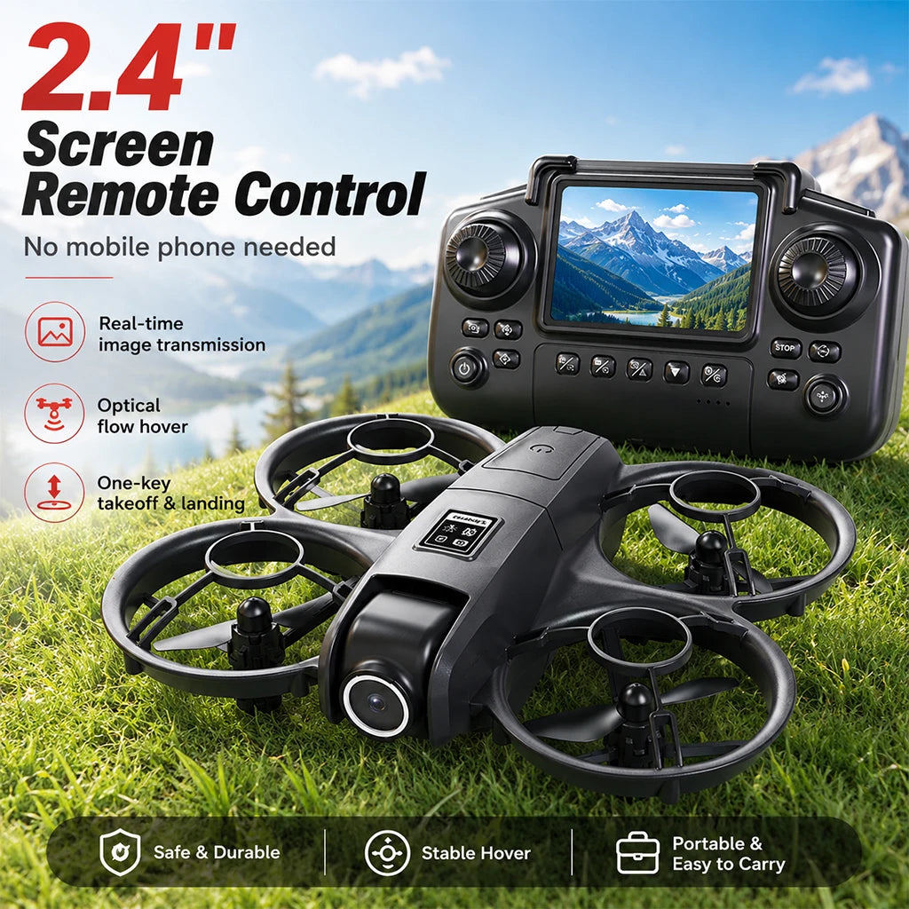 ZNLYRION Protective Drone With Dual Camera And Screen Remote